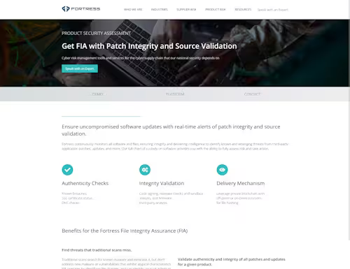 A screenshot of the File Integrity Assurance web application
