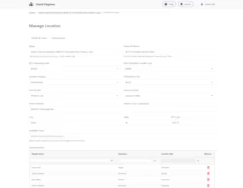 A screenshot of the WashUp! web application